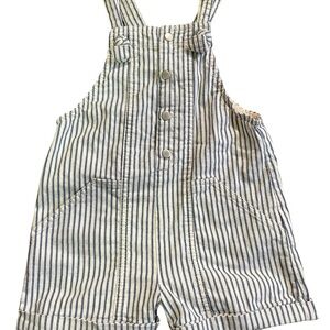 Zara girls Striped Blue and White Kids overall romper size 2-3 years